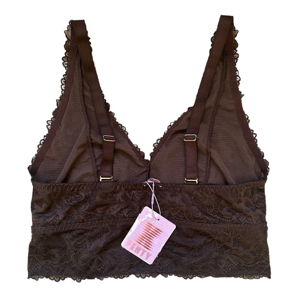 Savage X Fenty Honey Cocoa Lace‎ Longline Bralette Top Size 2XL - Picture 4 of 9